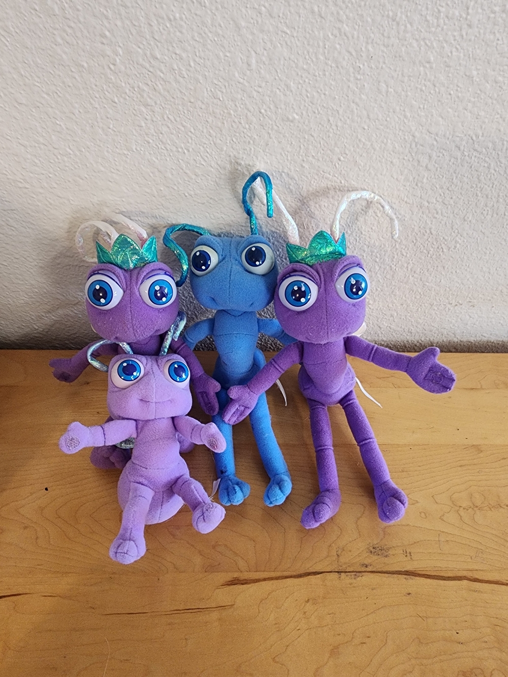 Mattel Disney Pixar a Bug's life Bug Bunch Plush Ants Set 1998